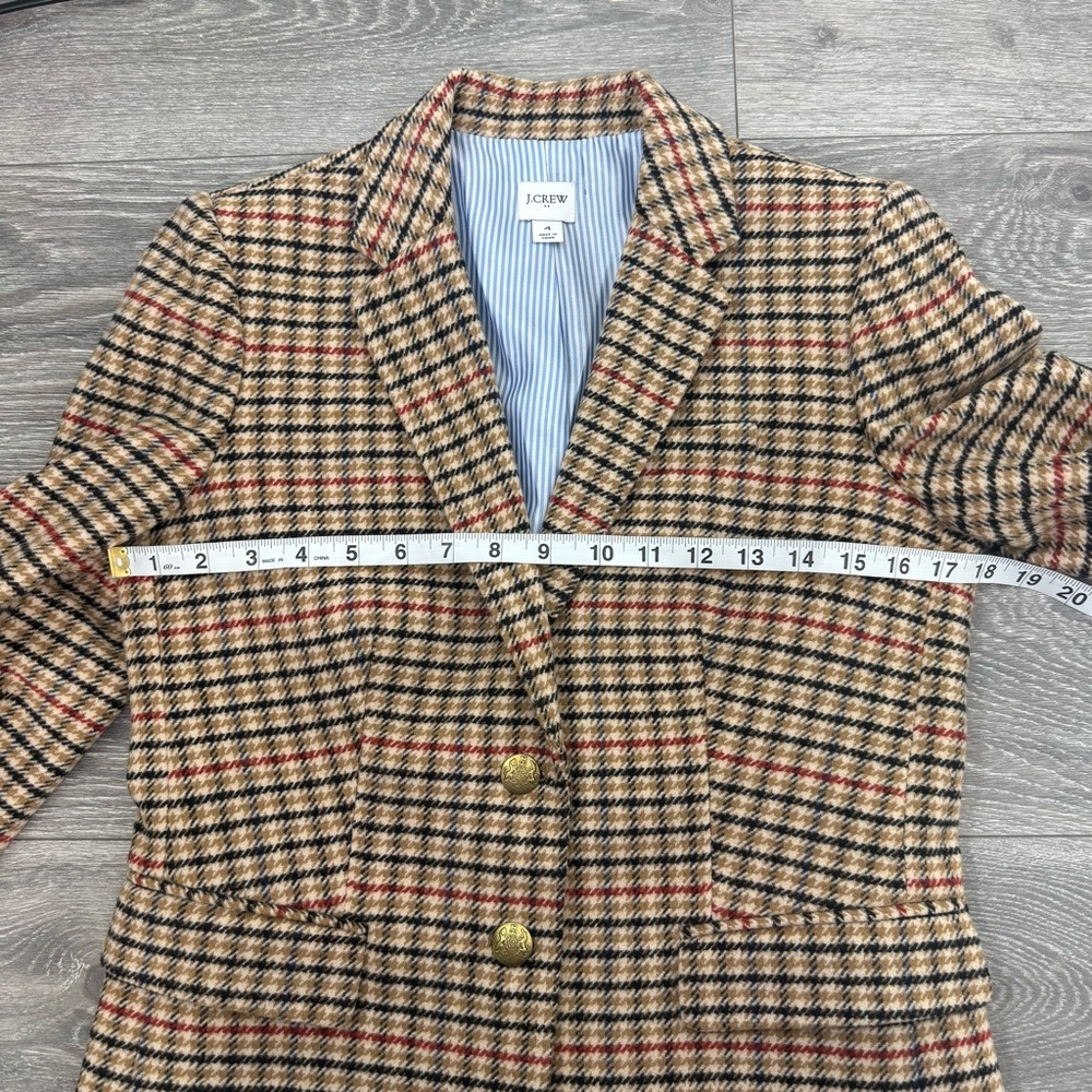 J.Crew Herringbone Wool Blend Schoolboy Blazer Size 4 Classic Tailored Jacket - Picture 11 of 14
